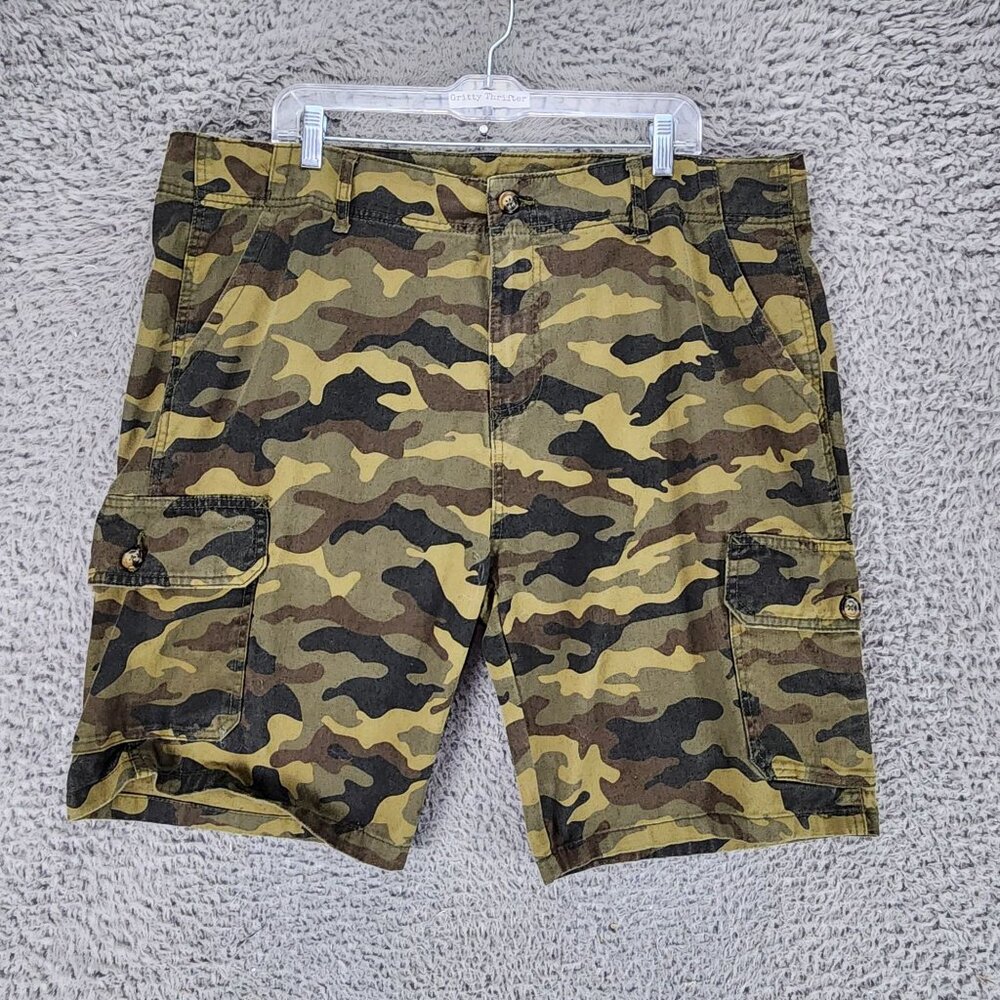 Highlind Shorts Mens 40 Green Camo Cotton High Rise Cargo *GUC*